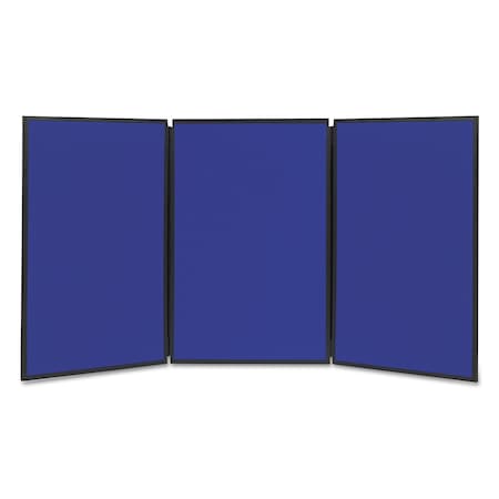 Quartet Display Systm, 72"x36", Bl/Gry Surface, Blk SB93513Q